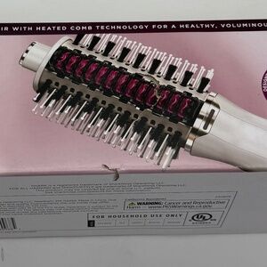Shark Ht202 Smoothstyle Heated Comb + Blow Dryer Brush, Dual Mode, For All Hair
